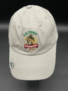 2016 US Open Oakmont Member Golf Hat Cap USGA PGA Embroidered Ball Marker Beige - Picture 1 of 9