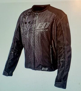 SPEED & STRENGTH "RUN WITH THE BULLS" MEN'S BLACK ARMORED MOTO JACKET SIZE XL - Picture 1 of 14