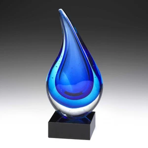 ART GLASS CLOUDBURST TROPHY AWARD CORPORATE FREE ENGRAVING PERSONALISED 255MM - Foto 1 di 1