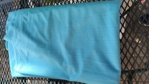 Vintage Polyester Knit Teal Fabric 72" X 65" - Picture 1 of 8
