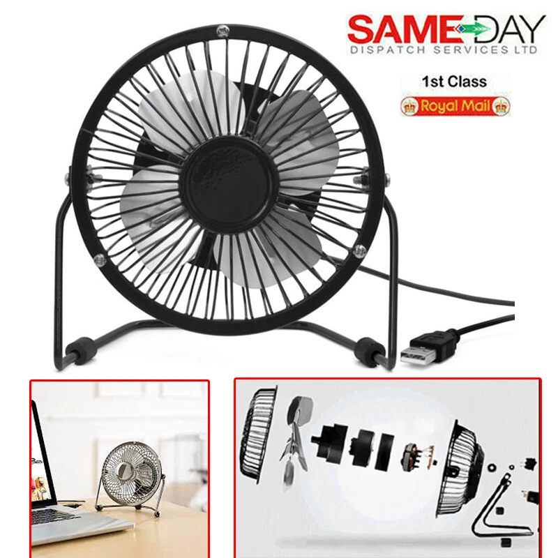 Mini Desk Fan Small Quiet Cooler USB Powered Portable Table Fan Christmas Gift - Image 1 of 4
