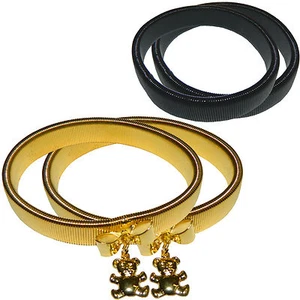 Sujeciones para mangas elegancia 2 pares negras doradas pulseras gomas joyas - Imagen 1 de 3