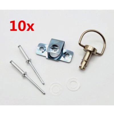 10x 1/4" Carrera Motocicleta Cierre Rápido Giro Bloqueo Carenado Sujetador Pin Clip Tipo D Foto 1 de 4