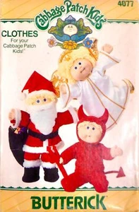 Vintage Kohl Kinder Weihnachtsmann Outfit Muster 1986 inklusive Engel und Teufel - Bild 1 von 7