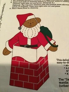 CRANSTON WEIHNACHTEN STOFF HANDWERK PANEL GEDENKEN WEIHNACHTSBÄR UND SCHORNSTEIN - Bild 1 von 2