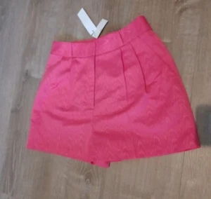 NWT Topshop Womens Hot Pink Dress Shorts Sz 6 High-Waisted Pleated Orig $39.97 - Picture 1 of 16