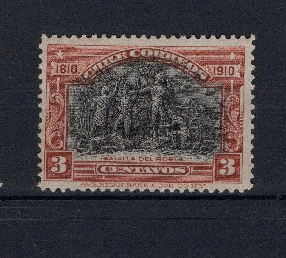 CHILE 1910 Sc.85 Roble Battle 3 cts Independance Centenary MH - Image 1 of 1