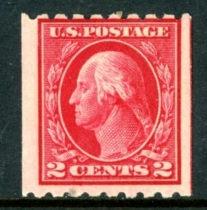 USA 1912 Washington 2¢ Carmine Sc #411 Perf 81/2 Horz Coil SL Wmk MNH J326 - Bild 1 von 6