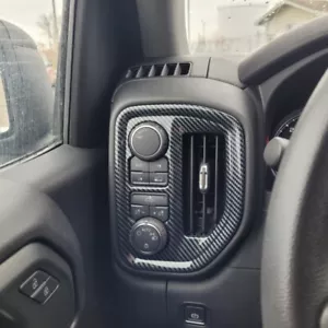 Carbon Fiber Color Air Conditioning Dashboard Vent Cover Fit for GMC Sierra - Bild 1 von 12