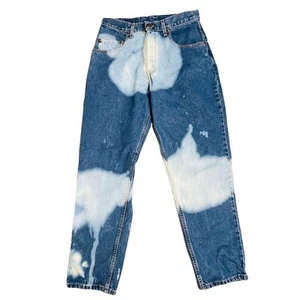 Vintage Levi’s 545 Tie Dye Loose Fit Blue Jeans Size 32 x 30 - Picture 1 of 7