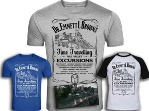 T-Shirt Back to the Future inspiriert Doc Brown's Train Excursions Siebdruck - Bild 1 von 7
