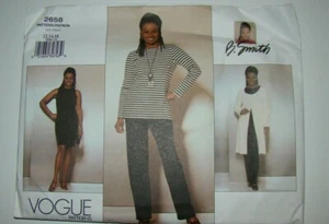 Vogue Patterns Tunic Duster Cardigan Sheath Dress Wardrobe Sewing Pattern 12-16 - Picture 1 of 2