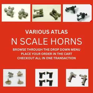 VARIOUS ATLAS HORNS N SCALE - Picture 1 of 16