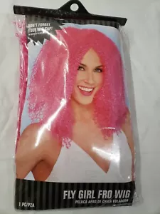 Pink Fly Girl Afro Wig NEW ~ HALLOWEEN 60s 70s DISCO COSTUME PARTY CURLY - Picture 1 of 1