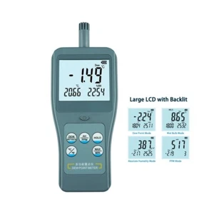 Misuratore di punti di rugiada portatile all-in-one misuratore di punti di rugiada unità di temperatura °C/°F - Foto 1 di 11