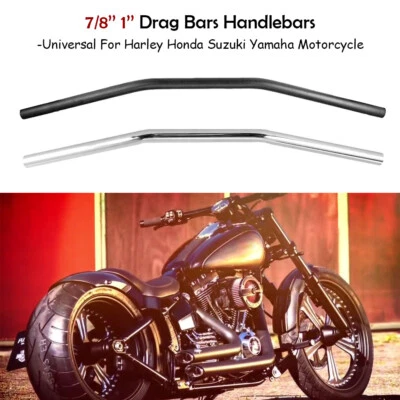 Motorcycle 1'' 7/8'' Drag Bar Straight Handlebar 32'' Wide Universal For Harley Foto 1 de 4