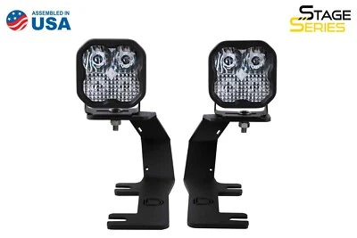 SS3 LED Ditch Light Kit for 2014-2019 Chevrolet Silverado 1500, Pro White Combo - Image 1 of 4
