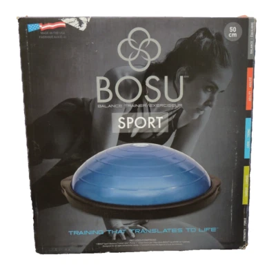 BOSU Entrenador de Equilibrio Deportivo, Azul/Negro Tamaño de Viaje 50cm Fácil de mover y almacenar Foto 1 de 4