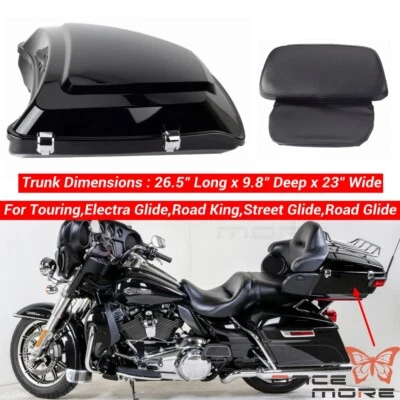 Paquete de maletero trasero trasero negro impermeable para Harley Street Glide Special  Foto 1 de 4