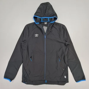 Umbro Mens Jacket Black Medium Shower Lightweight Hooded 65791U - Picture 1 of 10