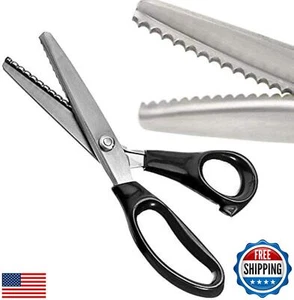 Zackenschere mit Wellenschliff, Multifunktionsschere aus Edelstahl  - Bild 1 von 5