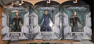 LOT 3 Art Asylum 2002 Star Trek Nemesis VICEROY PICARD DATA Action Figures RARE - Picture 1 of 6