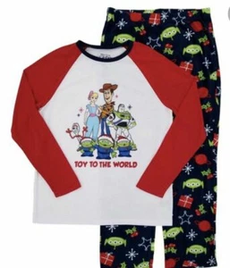 Toy Story 4  Disney Pajamas 2 Pieces Christmas Holiday Girls Size 12 NWT - Picture 1 of 4