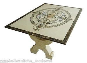 Bases IN Marble Yellow Egypt for Table Finely Decorated Marble Table Bases Old - Picture 1 of 1