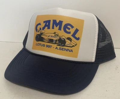 Sombrero de Carreras de Camel de Colección Fórmula 1 Sombrero de Camionero Lotus A. Senna Snapback Gorra Azul Marino Foto 1 de 3