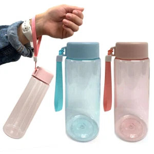 2 Pk 20oz Sports Water Bottle Plastic Wide Mouth Tumbler BPA Free Wrist Strap - Picture 1 of 1
