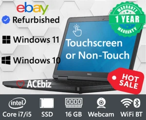 Dell Touchscreen or NON-Touch Laptop PC i5/i7/16GB/SSD/WiFi E6540 E6440 E5540 - Picture 1 of 6
