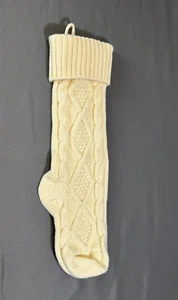 Calza Natalizia Avorio Cavo Maglia da Appendere Nuova Senza Etichetta - Foto 1 di 5
