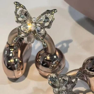 Rhinestone Clip-On Ear buds | DIY Open Ear Decor-- M3W9 - Zdjęcie 1 z 11