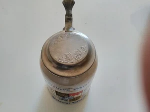 Vintage - Bierkrug Bayern mit Hymne; mit Zinndeckel, 96 % Zinn - Bild 1 von 7