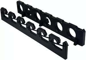 6 Angelrutenhalter vertikale Konsole Boot Wandgestell Bungee schwarz - Bild 1 von 3