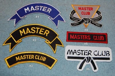 Various Master & Master Club Embroidered Patches, New - Image 1 of 4