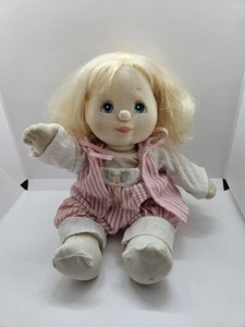 Vintage 1985 Mattel My Child Doll Blond Hair Aqua Blue Eyes Original Outfit - Picture 1 of 24