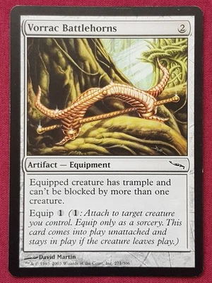 Magic The Gathering MIRRODIN VORRAC BATTLEHORNS artifact card MTG - Image 1 of 2