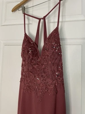 Vestido de Dama de honor Azazie Adaly Talla A6 Rosa del Desierto Descatalogado Nuevo con Etiquetas Foto 1 de 4