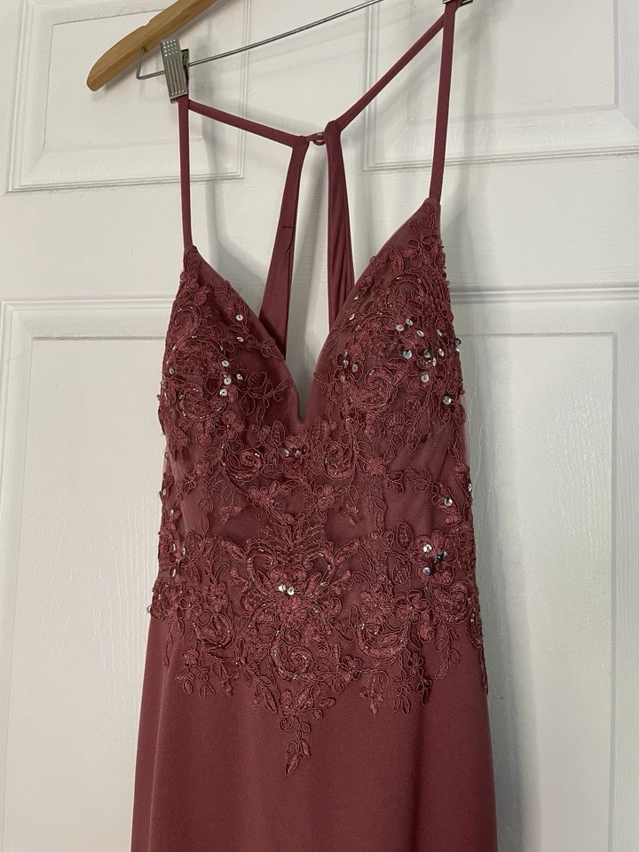 Azazie Bridesmaid Dress Adaly Size A6 Desert Rose Discontinued NWT - Image 1 of 4