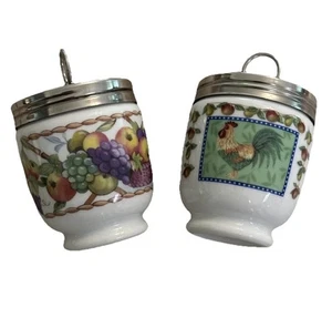 Royal Worcester King Size Egg Coddler: Rooster Farmyard Cockerel or Fruit Basket - Picture 1 of 17