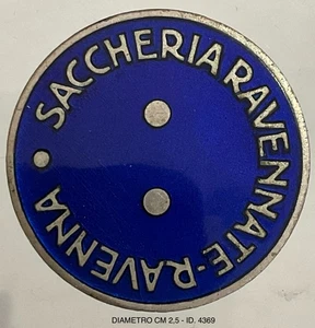 RAVENNA SACCHERIA RAVENNATE DISTINTIVO PERSONALE MILITARIZZATO 1a G.M. 1915.1918 - Foto 1 di 8