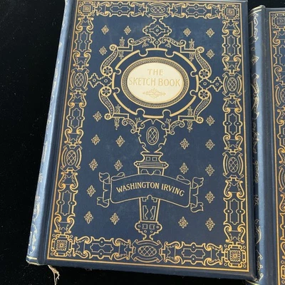 1895 The Sketch Book Washington Irving 2 Volume Set Reprint Foto 1 de 4
