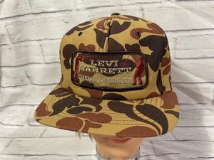vintage Levi Garrett chew frog camo trucker foam snapback 80s swingster hat - Picture 1 of 6