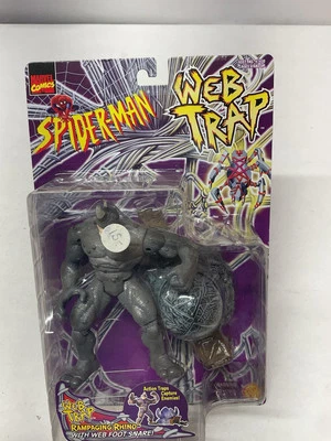 Figura de colección Marvel Spider-Man Web Trap RAMPAGING RHINO Toy Biz 1997 NUEVA Foto 1 de 4