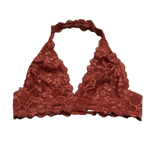 Sujetador Bralette Free People Intimately Encaje Galón Halter Óxido Pequeño - Imagen 1 de 7