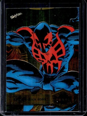 2021 Skybox Metal Universe Marvel Spider Man Spider-Man 2099 Gold Light FX #184 - Image 1 of 2