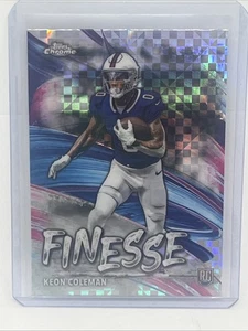 2024 Topps Chrome #F-18 Keon Coleman Finesse Rookie Laser Refractor - Bild 1 von 2