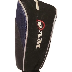 Ram Driver Head Cover 1 Black With Blue, Silver Golf club cover White Embroider - Foto 1 di 5