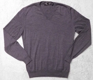Suéter Pullover Boss Hugo Para Hombre Carbón Lana Merino Extra Fina Calce Ajustado Talla M - Imagen 1 de 10